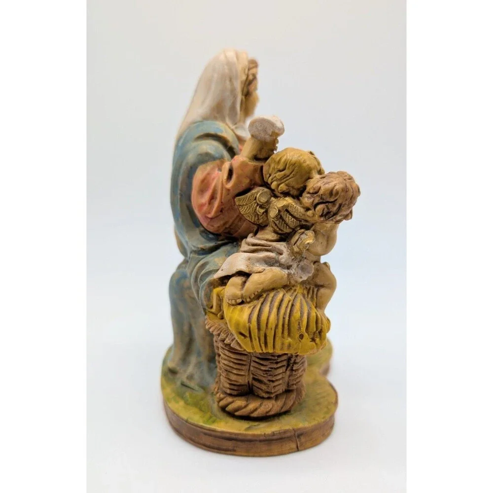 Italy Fontanini ? Figure Mother Child Cherubs Mary Figurine 5.5